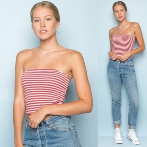 Brandy Melville Striped Jenny Tube Top - Picture 3 of 3